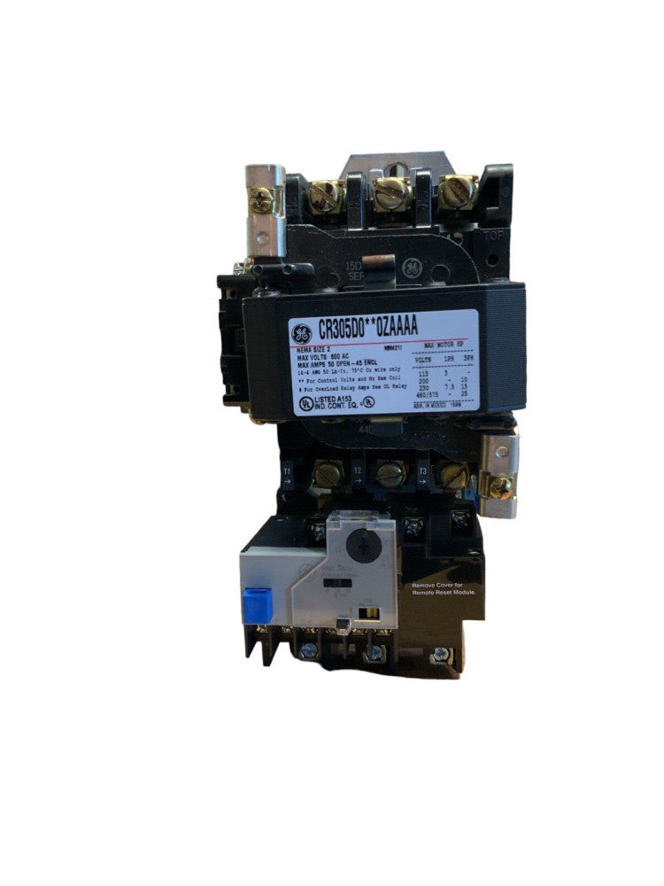 GE CR305D0**0ZAAAA NEMA MAX VOLTS 600AC, CR324DXHS Overload Relay