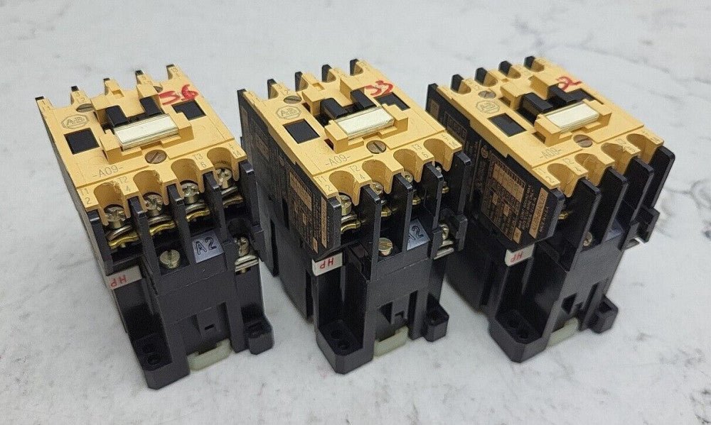 3 Pack Allen-Bradley 100-A09ND3 Contactor Control Series B 120 Vac Coil Used