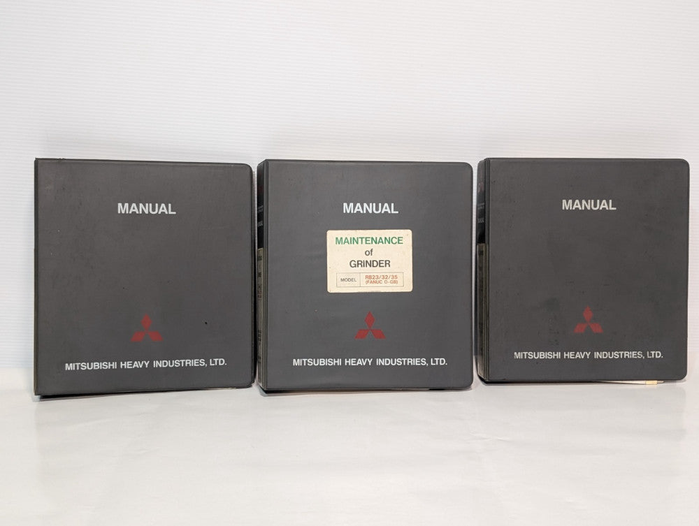 Lot of 3: Mitsubishi/ Fanuc Maintenance Manuals for RB23/32/35, O-GB CNC Grinder