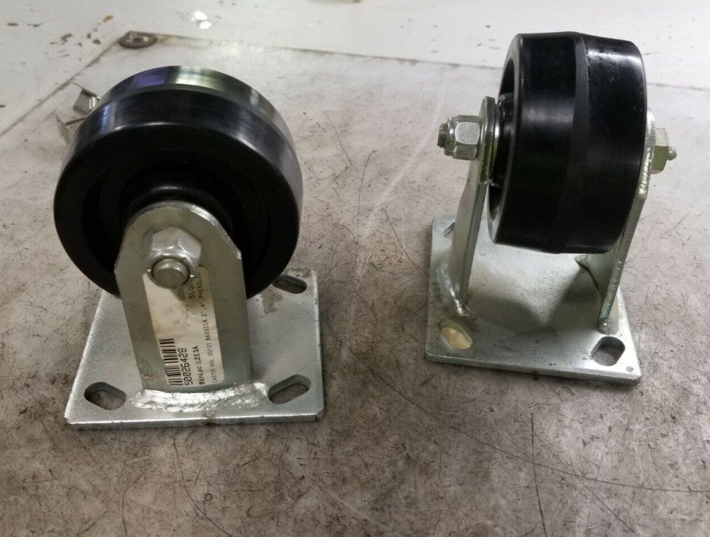 2) NEW GLIDEMAXX 4" x 2" CASTER RIGID MOUNT 800 LB CAPACITY 66028168 LOT OF 2