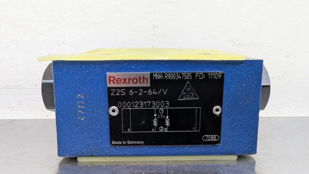 Rexroth R900347505 Check Valve Sandwich Plate Z2S 6-2-64/V