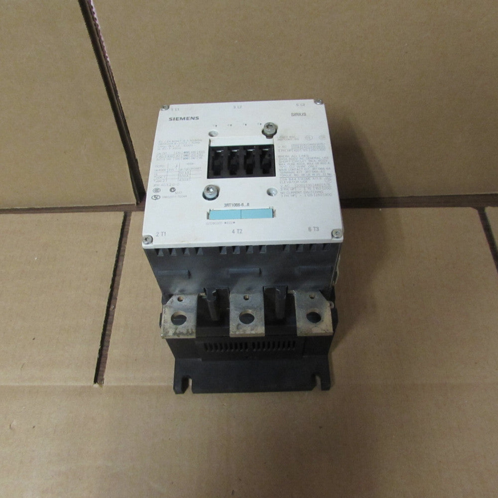 SIEMENS SIRIUS 3RT1066-6AR36 440-480VDC COIL 600V 300HP CONTACTOR,READ !!