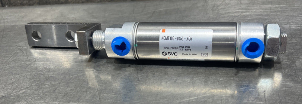 SMC NCME106-0150-XC6 Round Body Air Cylinder: 1-1/16” Bore, 1” Stroke Nos
