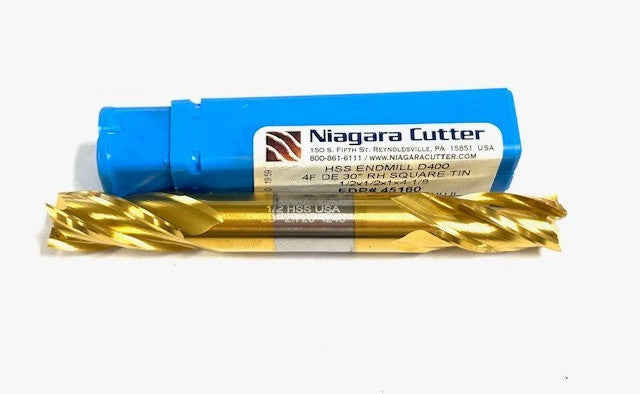 NIAGARA CUTTER HSS ENDMILL D400 4F 1/2 X 1/2X4-1/8 EDP # 45160