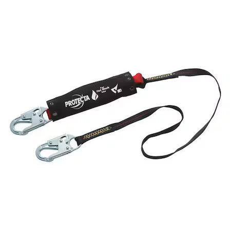 3M Protecta 1340129 Pro(Tm) Pack Shock Absorbing Lanyard, 6 Ft. Length, Snap