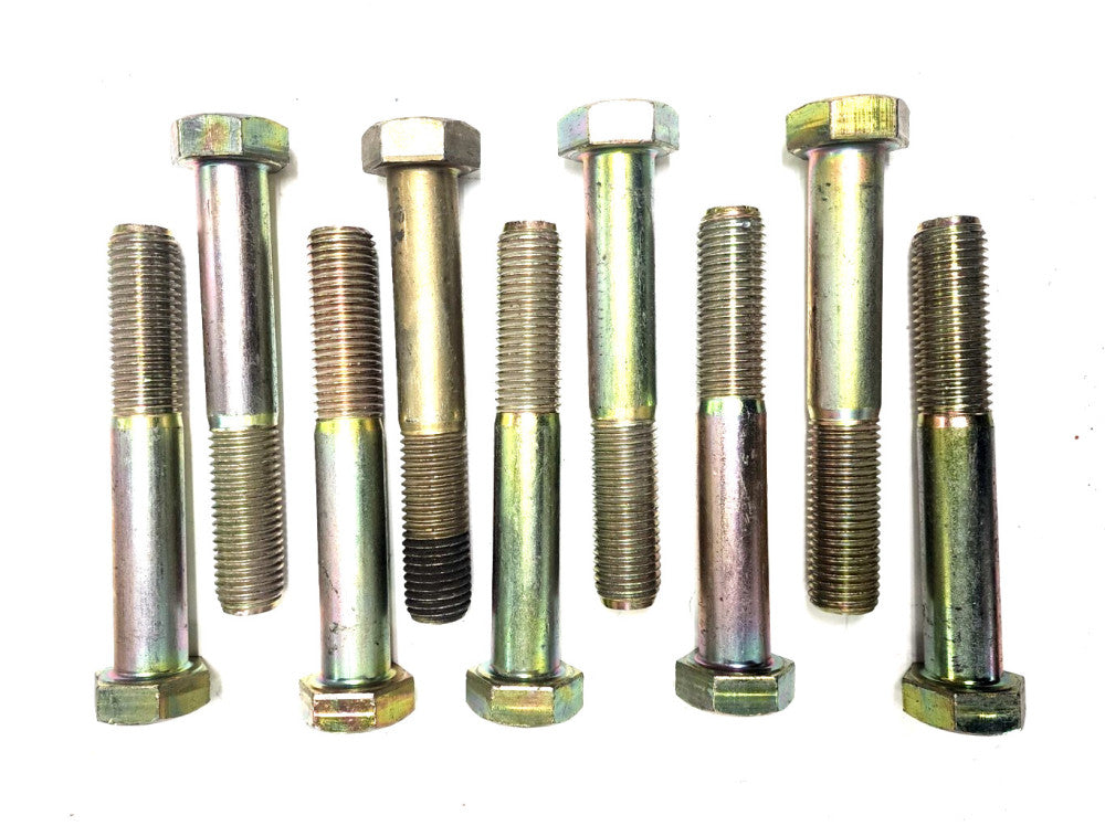HEX BOLTS (LOT OF 9) 1"-8 X 6-1/2" PARTIALLY THREADED GR. 8 STEEL