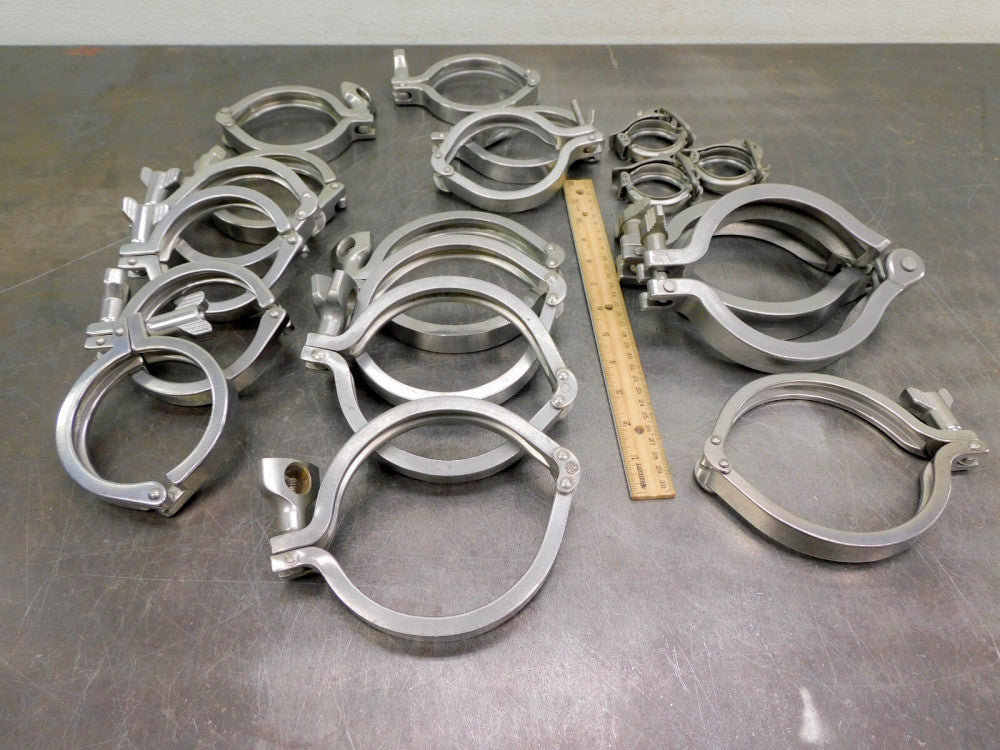 Tri Clover Clamp Stainless Steel Hinged Toggle Clamp Huge Lot of (19)