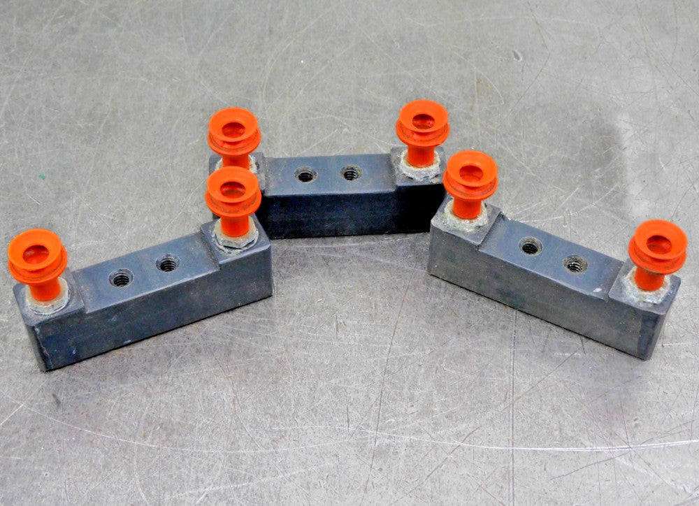 Suction Cup Lift Manifold 2 Inlets 2 Outlets Lot of Three (3) 1/4" npt