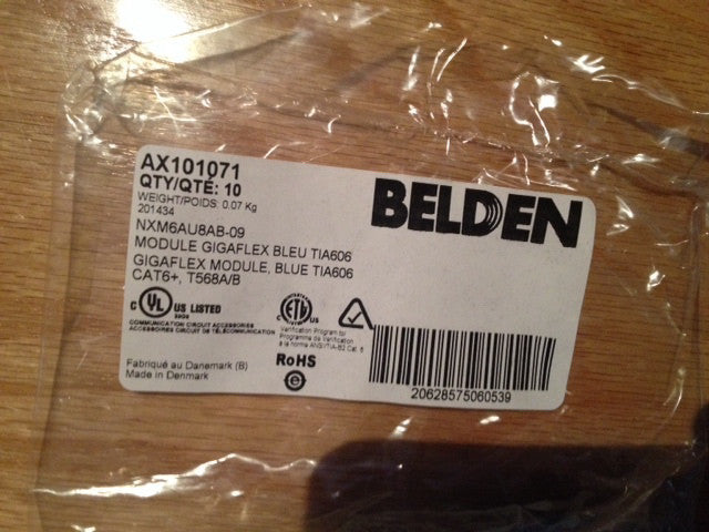 (Lot of 10) Belden AX101071 Modular Connectors NEW