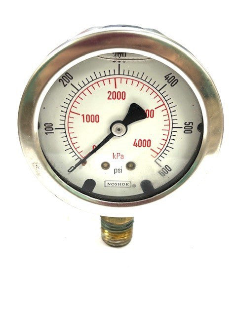 NOSKOK LIQUID FILLED PRESSURE GUAGE 600 PSI MAX