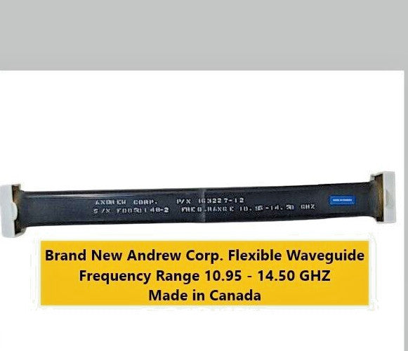 New Andrew Corp Flex WaveGuide 163227-12 Freq Range 10.95-14.40 GHz Ku Antenna