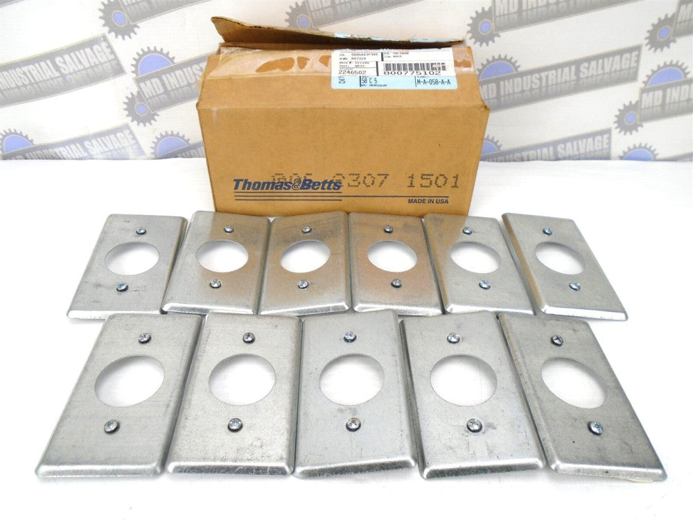 (11 Pcs) Steel City - STL58C5 - SINGLE RECEPTACLE BOX COVER - 4" x 2-1/8" (NEW)