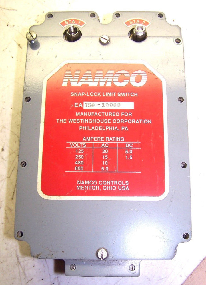 NAMCO SNAP LOCK LIMIT SWITCH 1-1/2" 600 VAC EA760-10000