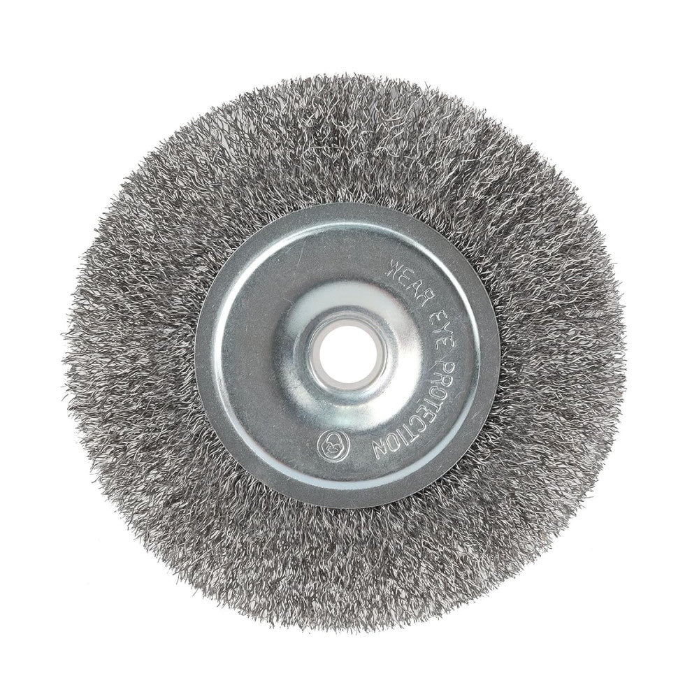 Wire Wheel for Bench Grinder - 5 Inch Fine Crimped Brass Wire Wheel with 1/2" an