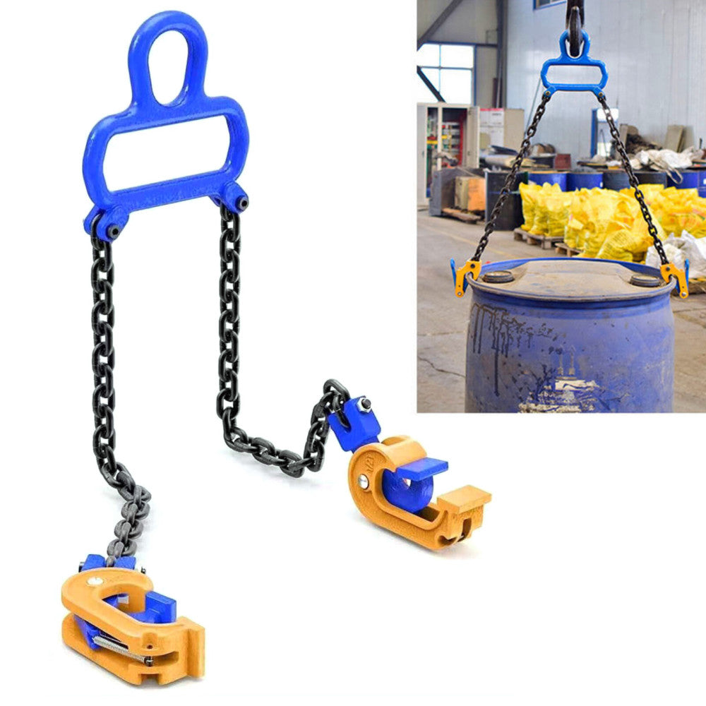 1 Ton Barrel Lifter Chain Length 60 cm Fork Lift Attachment Spreader Hook
