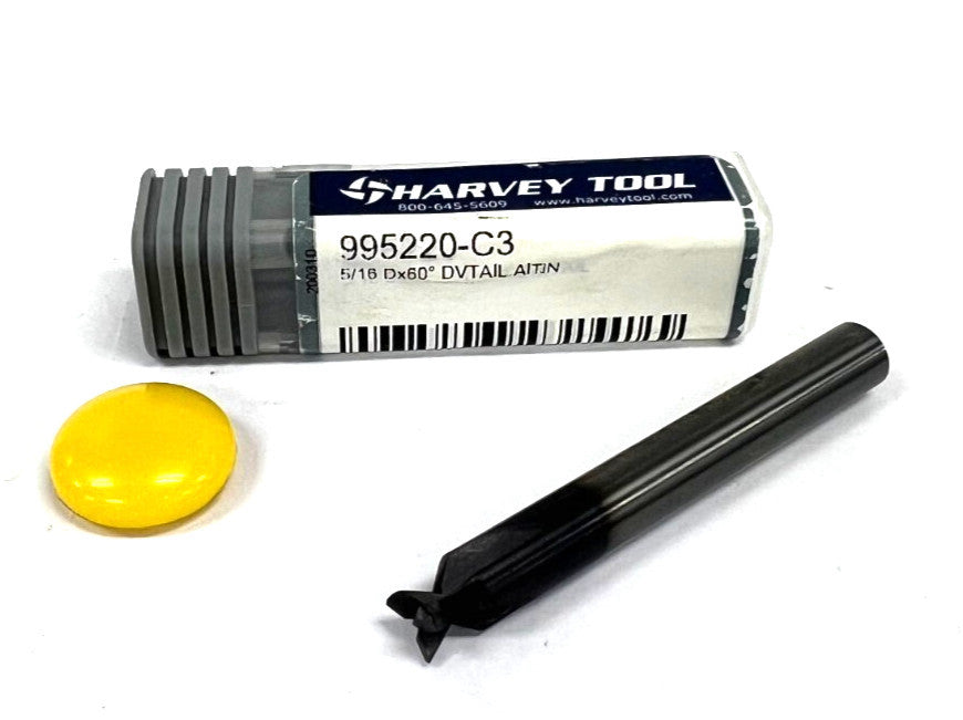 HARVEY TOOL 995220-C3 DOVETAIL CUTTER 5/16" 60 DEG OAL 2-7/16" 3 FLUTE