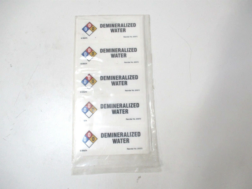 Brady (20373LS) 3-7/8 x 1-1/2" Demineralized Water Squeeze Bottle Label - 50ct.