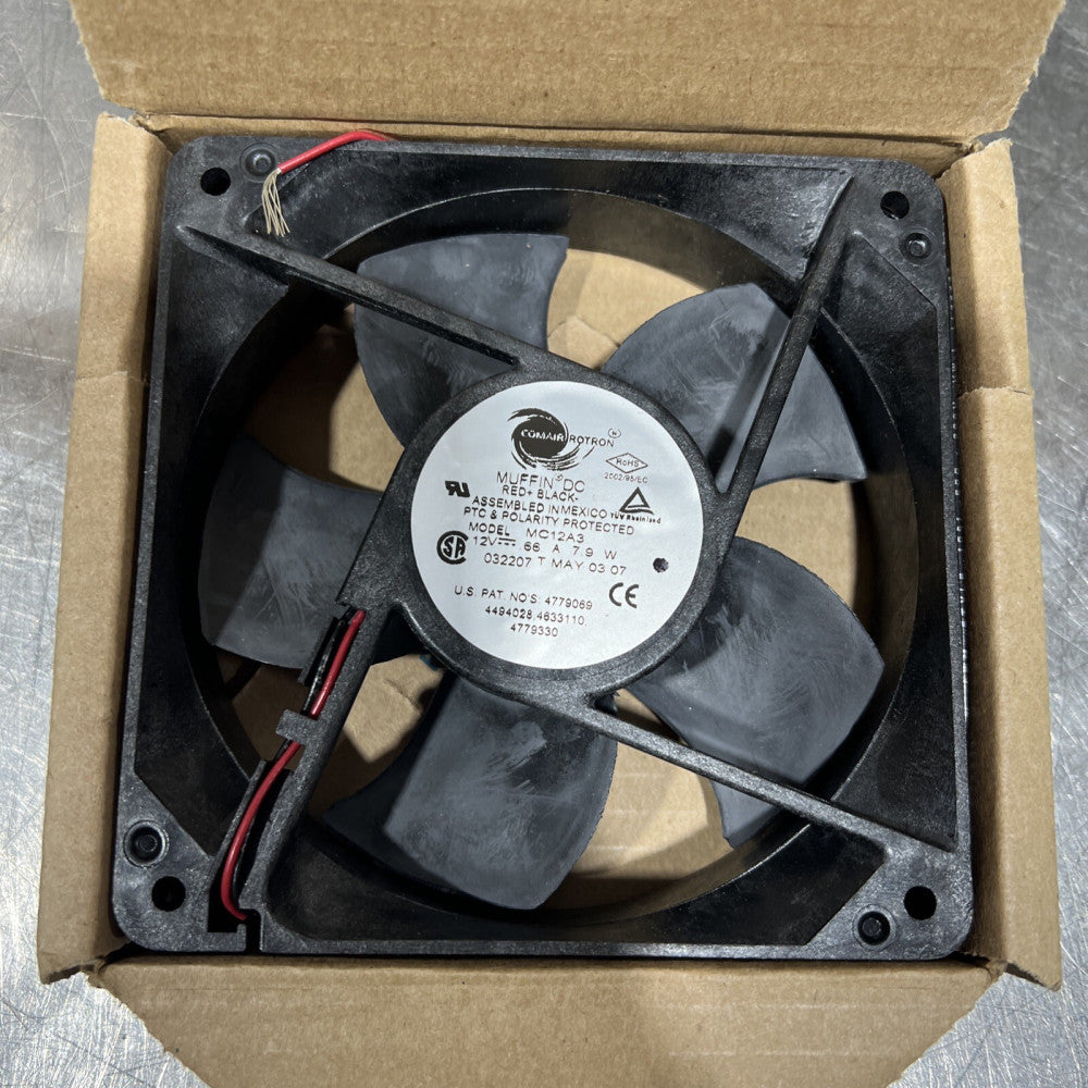 Comair Rotron Model MC12A3 Fan, 12 VDC, 66A, 7.9W, NOS Surplus