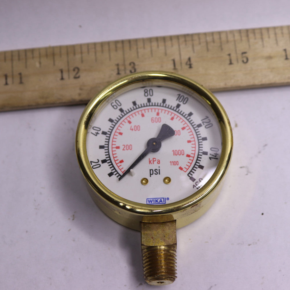Dixon Dry Gauge Brass Dual psi 0-160 psi 2-1/2" Face 1/4" Lower Mount GBR160