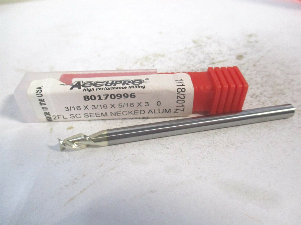 (25018705NS0C5) 3/16" x 5/16" x 3/16" x 3" OAL Solid Carbide 2Fl Square End Mill