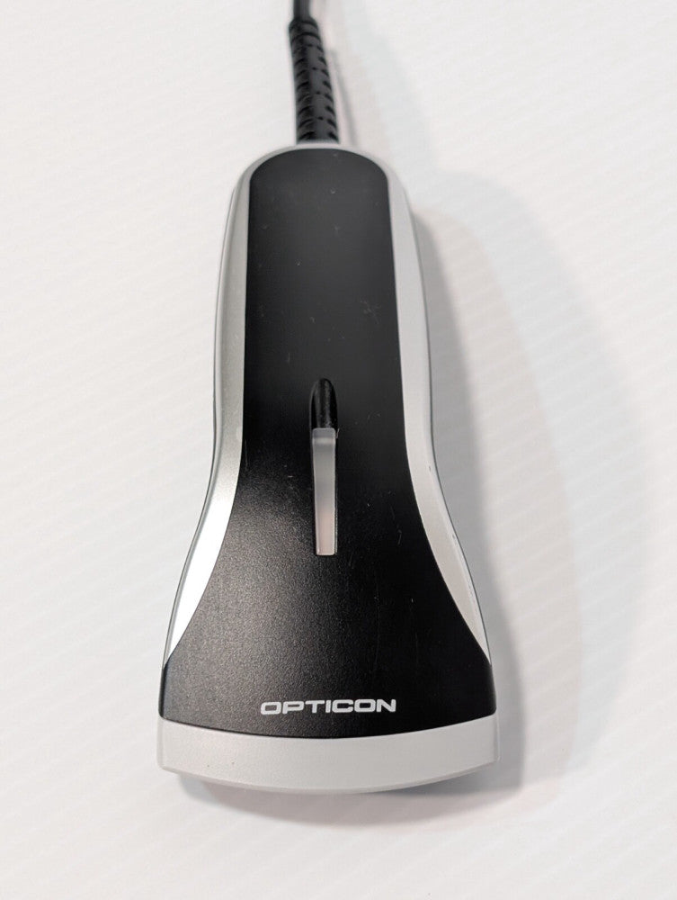 Optoelectronics Opticon OPR2001 Handheld Laser Wand Barcode Scanner with stand