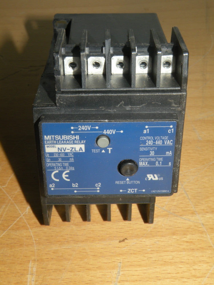 Mitsubishi NV-ZLA Earth Leakage Relay 480 VAC Control Voltage
