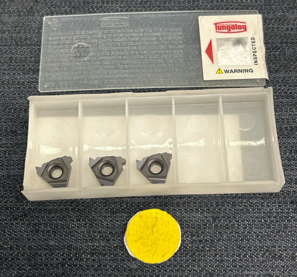 TUNGALOY LAYDOWN THREADING INSERT 16ER10UN AH725 LOT OF 3