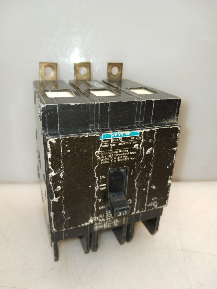 SIEMENS BQD380 80 AMP BOLT-ON CIRCUIT BREAKER 3 POLE 480/277 VAC @ 14kA