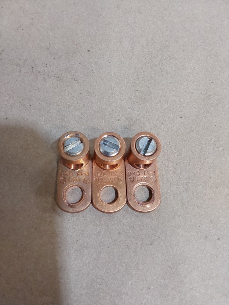 3PC Set Thomas & Betts BKB14-4 L70 Copper Mechanical Lug Connector Single Barrel