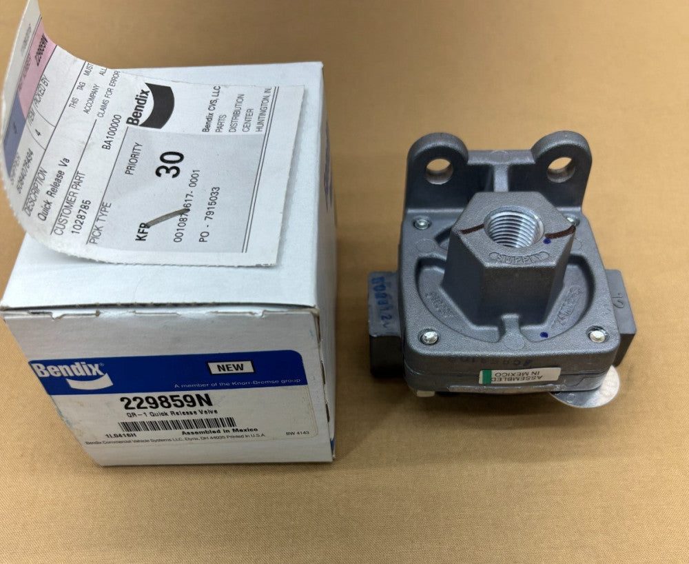 Bendix 229859N Quick Release Valve Open Exhaust Air Brake Heavy Equipment