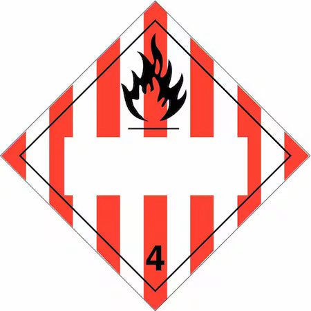 Brady 60380 Dot Container Placard, B-946 Pressure Sensitive Vinyl, 10-3/4" W X
