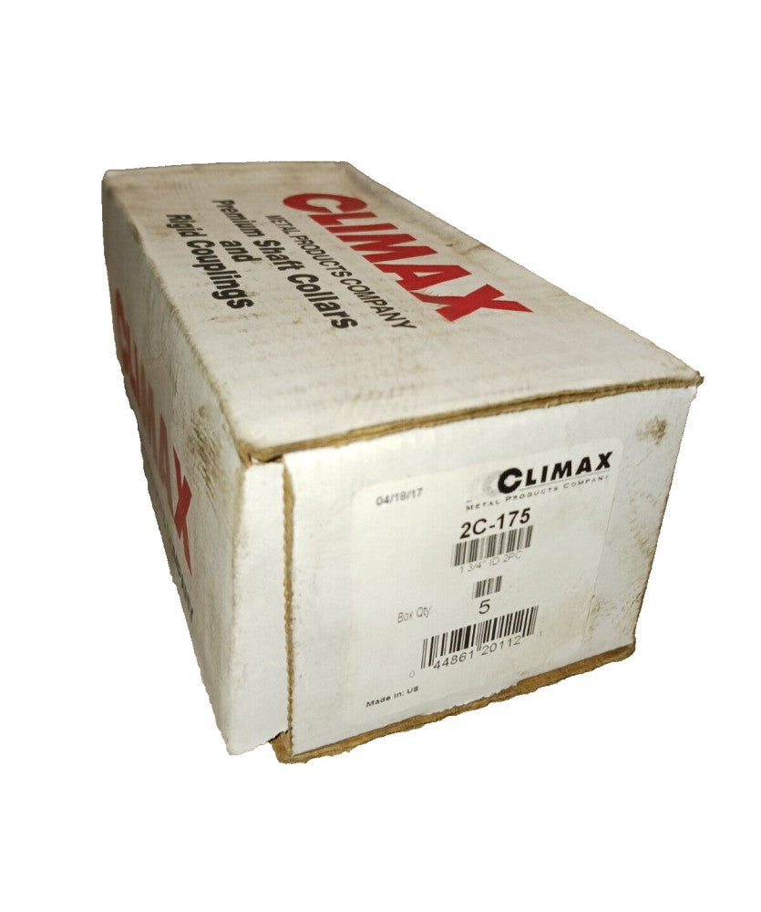 5) NEW CLIMAX 1-3/4" ID SHAFT COLLAR SPLIT STEEL 2C-175 BOX OF 5