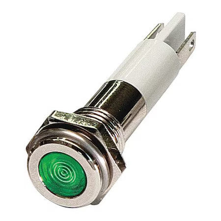 Zoro Select 24M067 Flat Indicator Light,Green,24Vdc