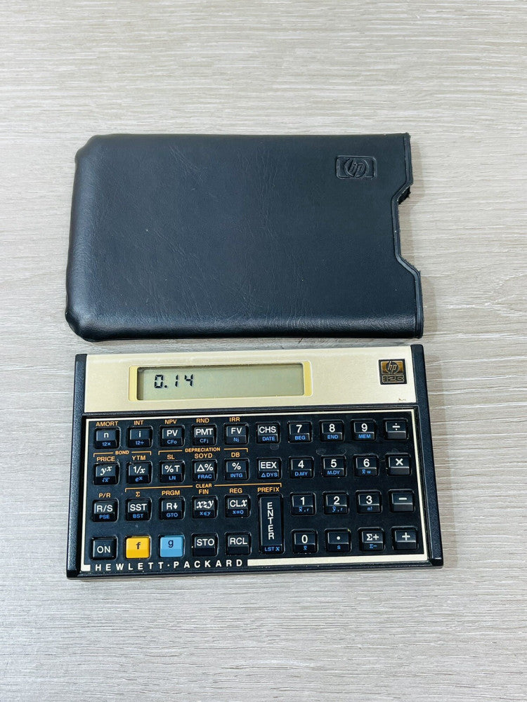 Vintage HP Hewlett Packard 12C Financial Calculator Made in USA! New Battery