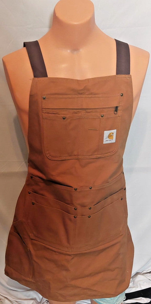 CARHARTT Firm Canvas Duck Apron Brown One Size Carpenter Blacksmith NEW