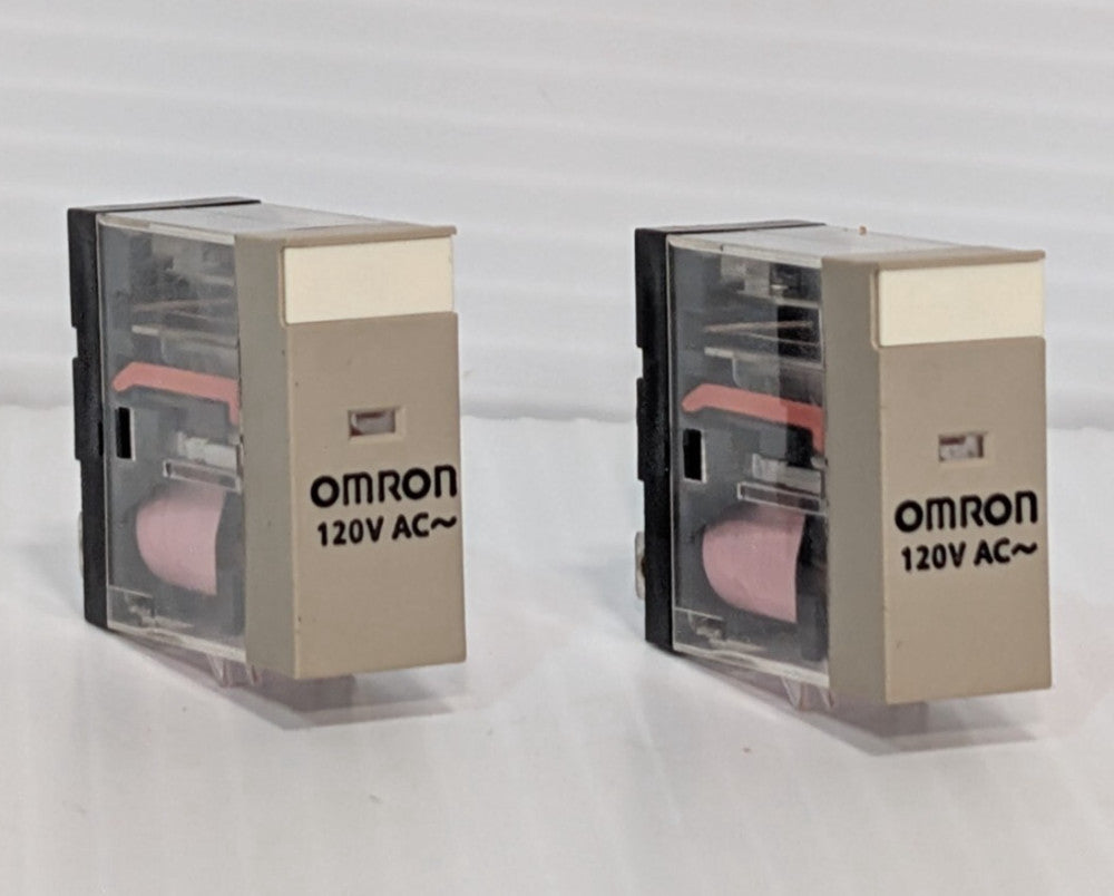 Lot of 2: Omron G2R-1-S (S) General Purpose Relays, 120VAC, 5-Pin