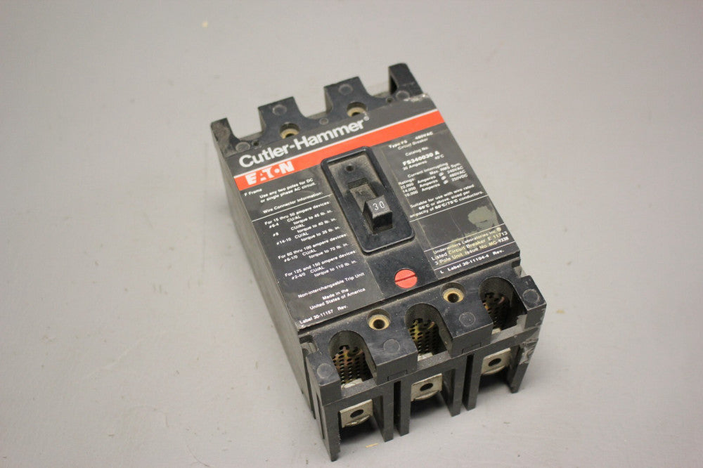 CUTLER HAMMER 30A CIRCUIT BREAKER FS340030A