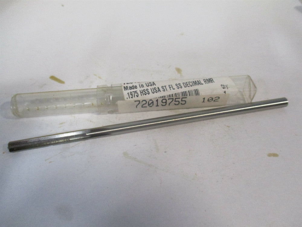 (433-0.1975) 0.1975" x 1-1/4" x 5" OAL Straight Shank HSS 6Fl Chucking Reamer