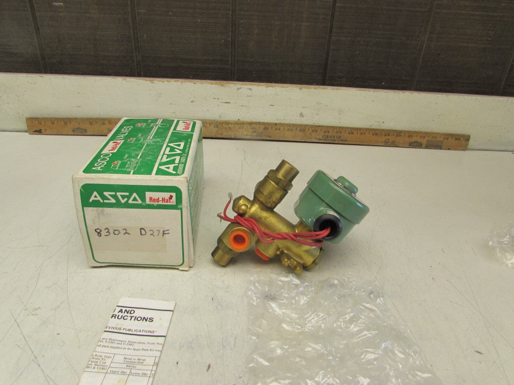 ASCO 8302D27 , SOLENOID VALVE, 3/8", 20 W ,120V ,BRASS BODY , NIB! MAKE OFFER!