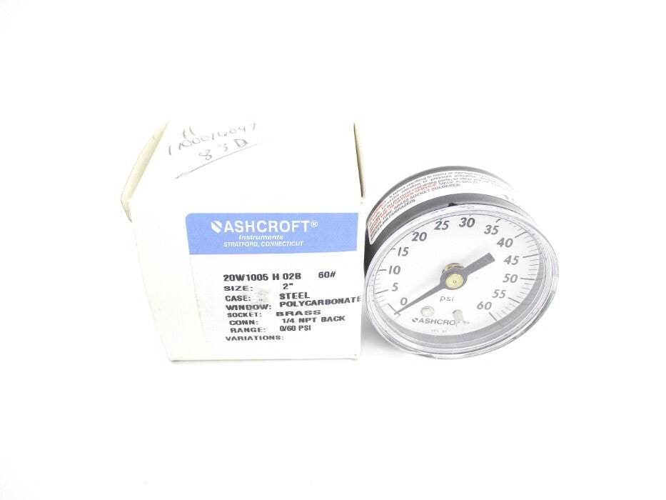 ASHCROFT 20W1005H02B60# 60PSI NSMP