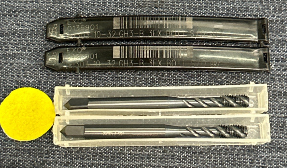 OSG HSS-V BOTTOMING SPIRAL TAP 0136901 10-32 GH3-B 2-1/2" OAL LOT OF 2