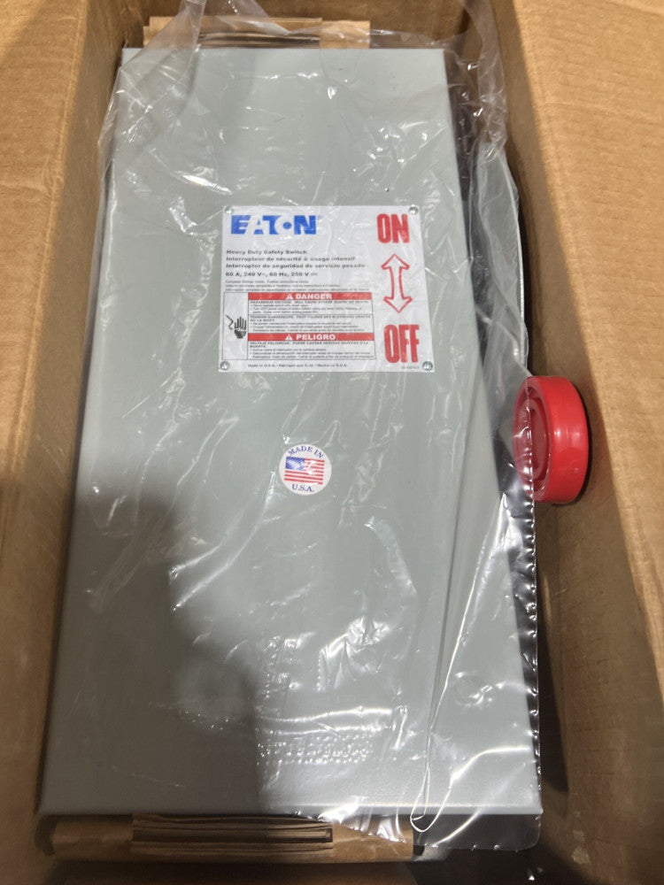 Eaton NSB DH222NDK Safety Switches DH 2P 60A 240V 50/60Hz 1Ph Fusible 3Wire NEMA