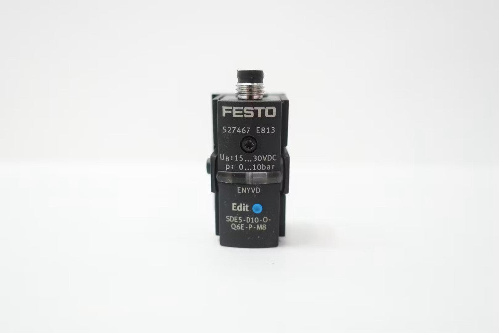 Festo SDE5-D10-O-Q6E-P-M8 Pressure Sensor 15-30v-dc
