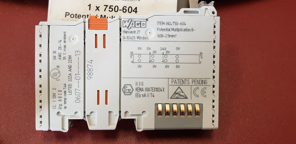 NEW Wago Module W/8 Terminals 1X 750-604 NEW ( B2-2A)