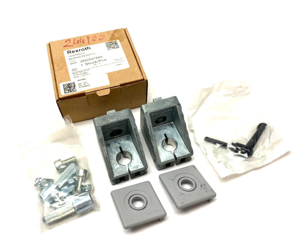 Bosch Rexroth 3842547868 Bearing Pedestal Silver Set Gray Caps