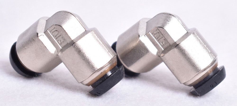 2 Count Parker Prestolok Pneumatic 90 Deg Elbows Tube-to-Tube 10mm EPB10
