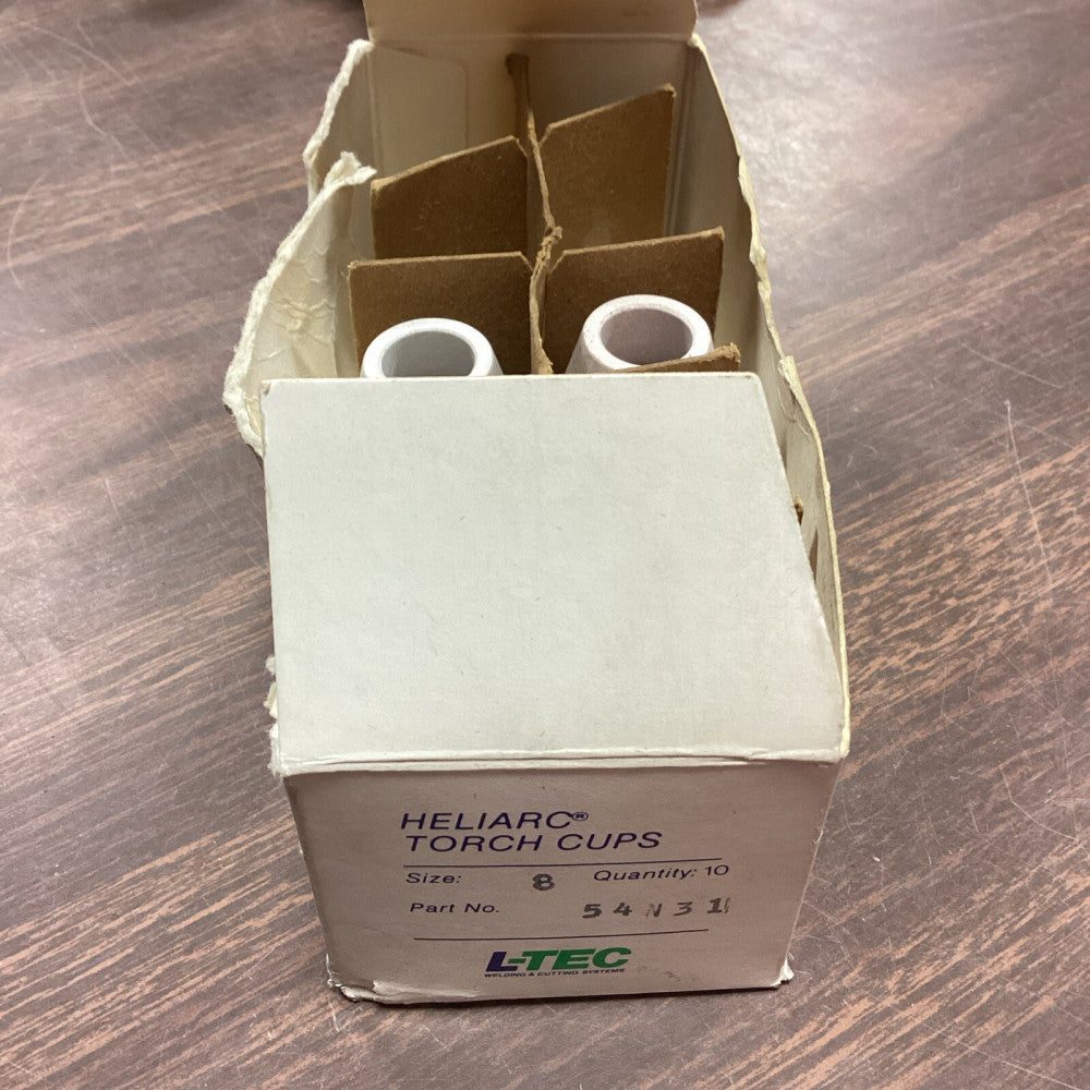 L-TEC Heliarc Torch Cups Size 8 Part.No. 54N31, Qty 5