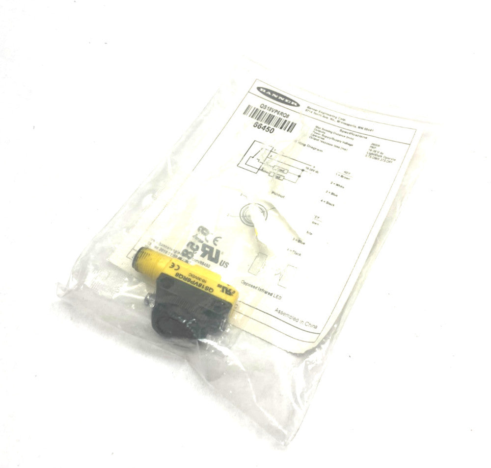 Banner QS18VP6RQ8 WORLD-BEAM Photoelectric Receiver Sensor 66450