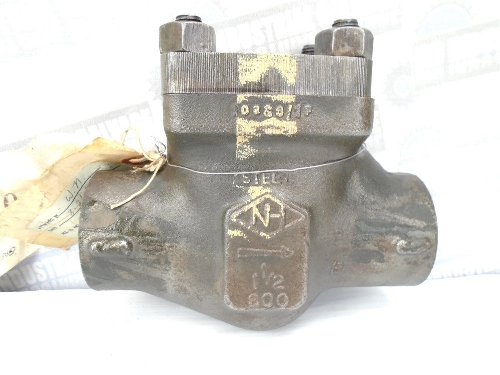 HATTERSLEY - 644 - 800 FORGED 1-1/2" SOCKET WELD CHECK VALVE 2000 PSI - CR13 CS