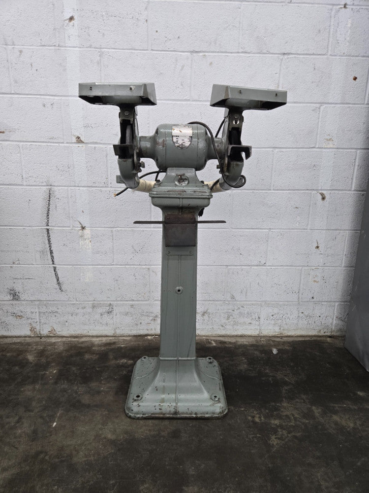 VINTAGE DELTA /ROCKWELL 7" BENCH GRINDER ON STAND *XA 03A06W CCW